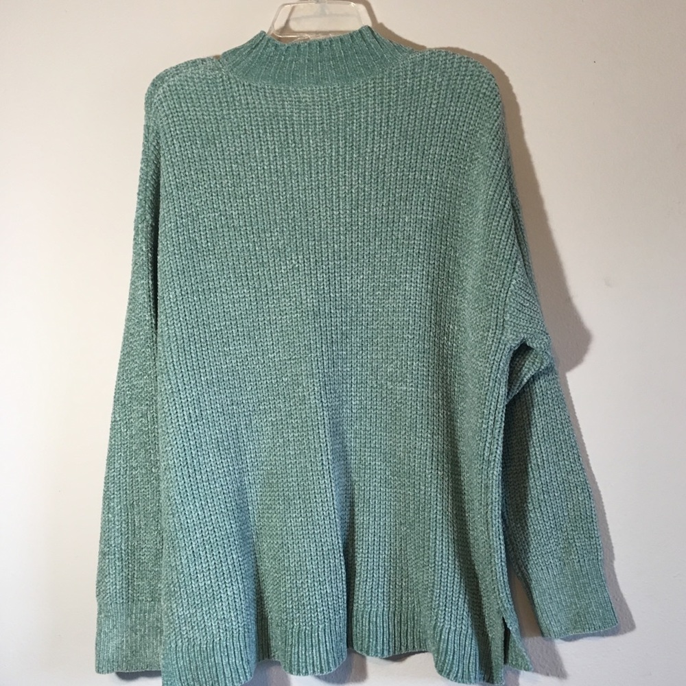 Oversized Sweater Knit Chenille Chunky Turtleneck - Picture 4 of 6